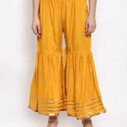 Flared Shararas with Elasticated Waistband-image-30