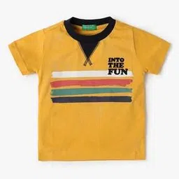 united colors of benetton Boys Round-Neck T-Shirt with Placement Stripes-picture-12