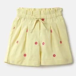 Floral Embroidered Shorts with Elasticated Waist-picture-30