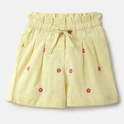 Floral Embroidered Shorts with Drawstring Waist-picture-32