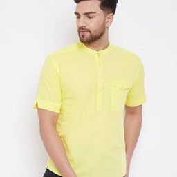 Straight Short Kurta with Patch Pocket-33