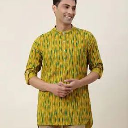 FabBasics Band-Collar Short Kurta-image-1