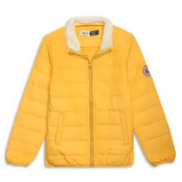 Girl Quilted Trenche Jacket with Zip Closure-image-92