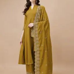 Women Embroidered Anarkali Kurta Set-image-28