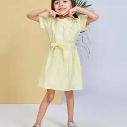 Girls Floral Embroidered A-Line Dress-image-106