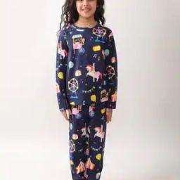 Girls TGraphic Print T-Shirt & Pyjamas Set-image-68