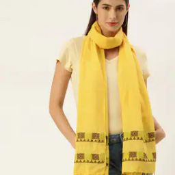 Handloom Cotton Eri Stole-image-20
