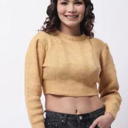Knitted Round-Neck Pullover-image-6
