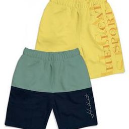 Pack of 2 Colourblock Bermuda Shorts with Elasticated Waist-picture-36