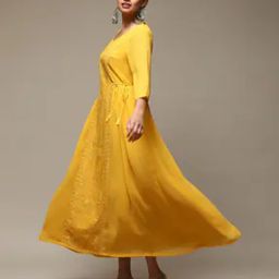 Women Round-Neck Fit & Flare Dress-image-40