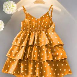 Girl Polka-dot Fit and Flare Dress-picture-38