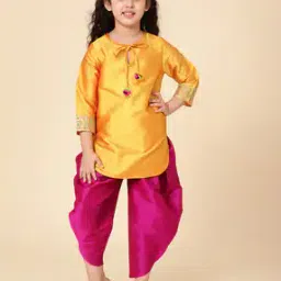 Regular Fit Straight Kurta Dhoti Pants Set-image-78