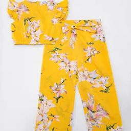 Girls Floral Pants with Top-image-10