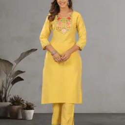 Women Embellished & Embroidery Straight Kurti-image-74