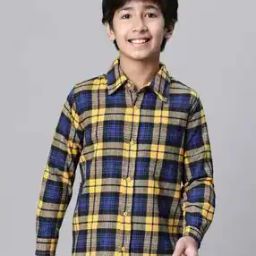 Boys Checked Regular Fit Shirt with Patch Pocket-image-14