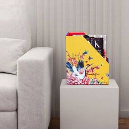 Floral Print Magazine Rack cum Newspaper Stand-image-3