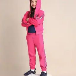 Girls Printed Joggers with Elasticated Waist-picture-3