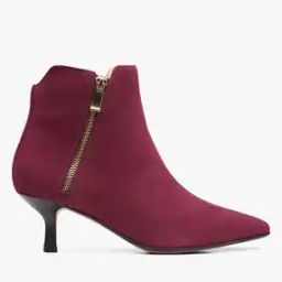 Violet55 Suede Ankle-Length Boots with Zip Closure-18