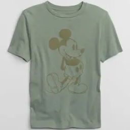 Mickey Mouse Print Round-Neck T-Shirt-image-95