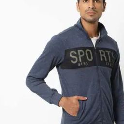 Typographic Print Sweatshirt with Insert Pockets-image-35