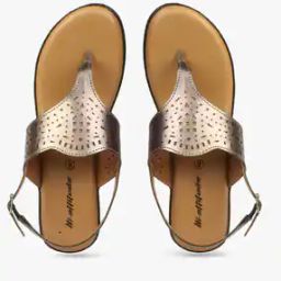 Perforated T-strap Wedges with Buckle Closure-image-17