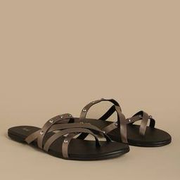 Women Studded Slip-On Flat Sandals-image-91