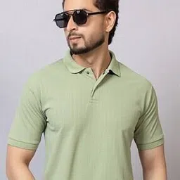 neonomad Men Striped Regular Fit Polo T-Shirt with Short Sleeves-picture-42