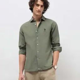 u.s. polo assn. Men Regular Fit Shirt with Spread-Collar-picture-15