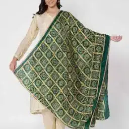 akshadeep Women Bandhani Print Dupatta with Lace Border-picture-24