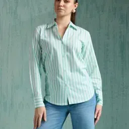 house of mira Women Striped Relaxed Fit Shirt-picture-12
