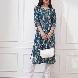 vishudh Women Ikat Print Straight Kurti-picture-21