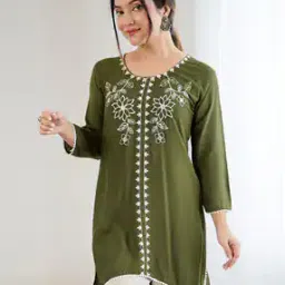 wedani Women Embroidered Straight Kurta with Full Sleeves-picture-20