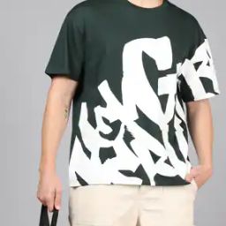 Shein Drop Shoulder Typographic Front Print Crew Tshirt-image-69