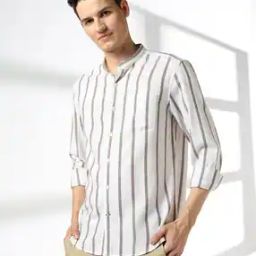 Men 06 Striped Regular Fit Shirt with Patch Pocket-image-45