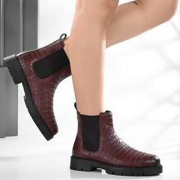 Women Reptilian Pattern Ankle Boots-image-43