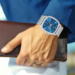 Men Analogue Watch with Metal Strap-LD-GS061-BLU-CH-15