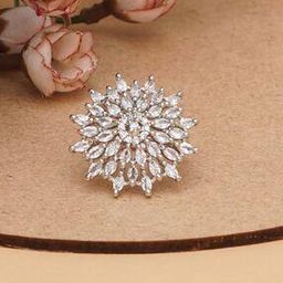 Women Stone-Studded Cocktail Ring-image-55