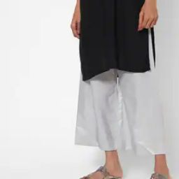 Textured Palazzos with Semi-Elasticated Waistband-image-4
