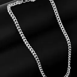 rubans Men Silver-Plated Chain with S-Hook Closure-picture-6