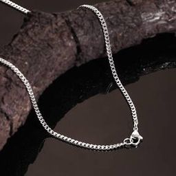 Men Silver-Plated Chain with Pendant-5