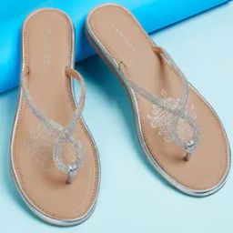 melange by lifestyle Women Embellished Slip-On Flat Sandals-picture-42
