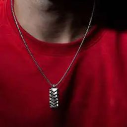 Men Silver-Plated Chain with Pendant-image-88