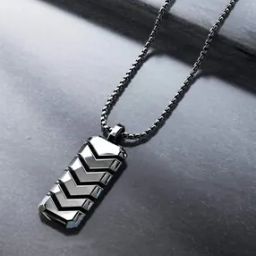Men Stainless Steel Link Chain with Pendant-46