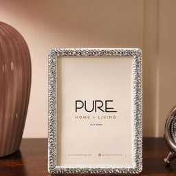 Silver-Plated Hammered Metal Frame-image-5