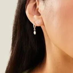 accessorize london Pack of 3 Women Pearl-Beaded Hoop Earrings-picture-33