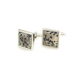 Rhodium-Plated Pearl-Studded Cufflinks-33