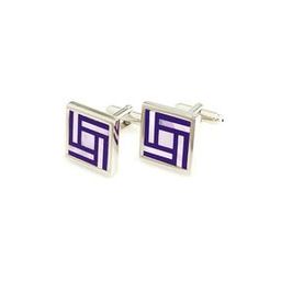 peluche Rhodium-Plated Striped Cufflinks-picture-33