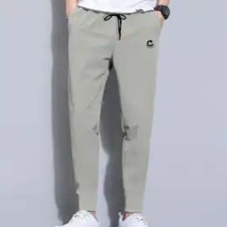 Men Graphic Print Track Pants with Elasticated Drawstring Waist-image-86
