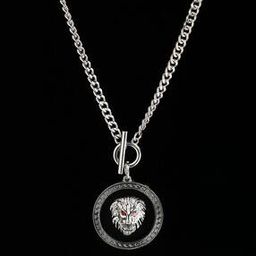 Men Silver-Plated Chained Pendant-image-1