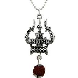 Silver-Plated Chain with Rudraksh Pendant-image-48